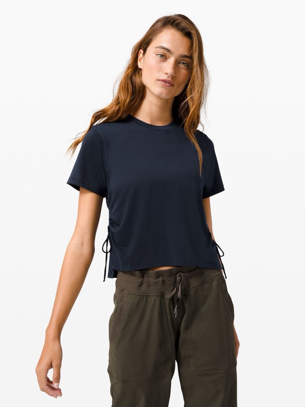 LULULEMON contoured curves short sleeve black size 6